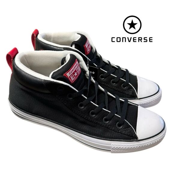 New Converse Chuck Taylor All Star Street Mid Black Men's 163404C Sneakers 8 - Picture 2 of 7